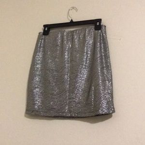 Silver Mini Skirt